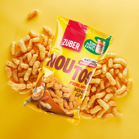 Noutos Nohut Cipsi %100 Yer Fıstığı Ezmeli 55gr X 6 Adet - Züber