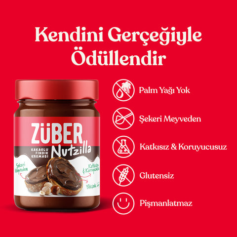 Nutzilla Kakaolu Fındık Kreması 315gr X 3 Adet - Züber