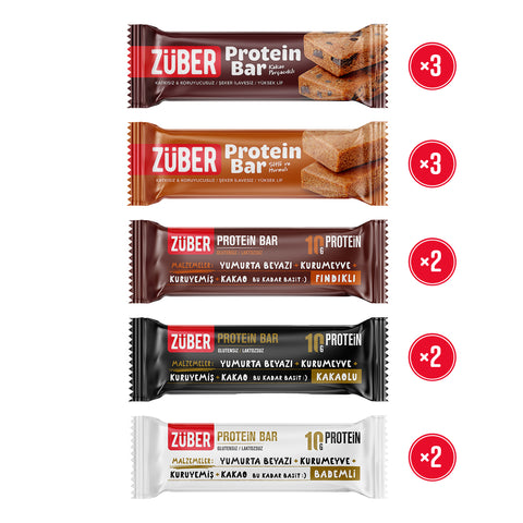 Protein Bar Deneme Paketi 40gr X 12 Adet - Züber