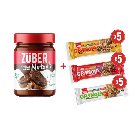 Nutzilla Fındık Kreması + Granola Bar Deneme Paketi - Züber