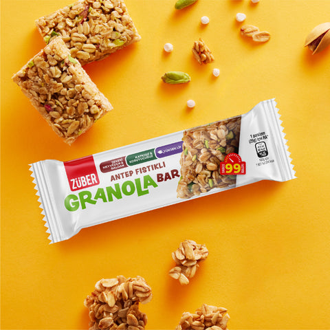 Antep Fıstıklı Granola Bar 25gr X 15 Adet - Züber