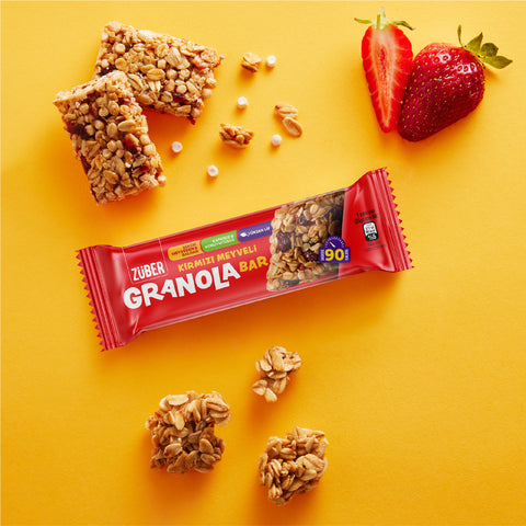 Kırmızı Meyveli Granola Bar 25gr X 15 Adet - Züber