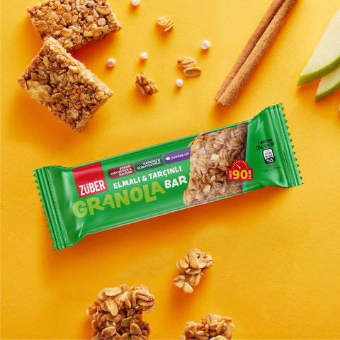 Elmalı & Tarçınlı Granola Bar 25gr X 15 Adet - Züber
