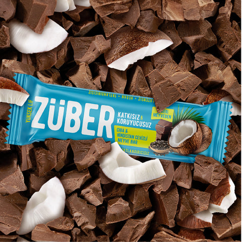 Chia ve Hindistan Cevizli Meyve Bar 40gr X 12 Adet - Züber