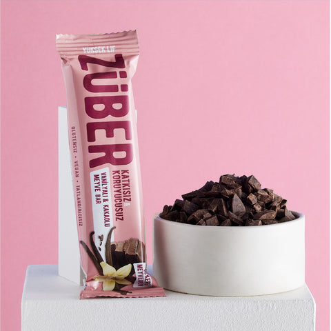 Vanilyalı ve Kakaolu Meyve Bar 40gr X 12 Adet - Züber
