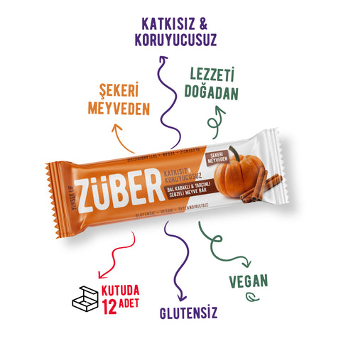 Sebzeli Bar Bal Kabaklı ve Tarçınlı 35g X 12 Adet - Züber
