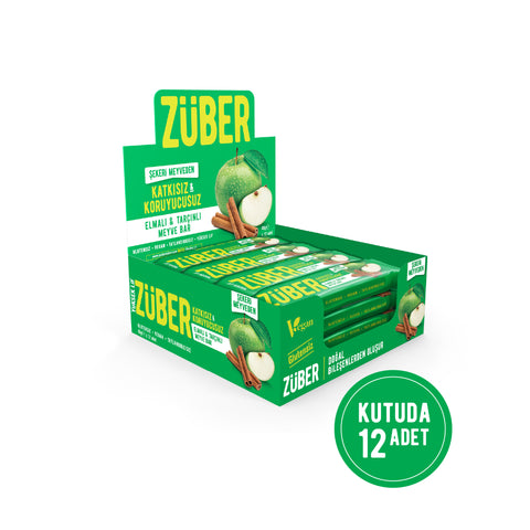 Elmalı ve Tarçınlı Meyve Bar 40gr X 12 Adet - Züber