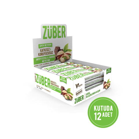 Antep Fıstıklı ve Kakaolu Meyve Bar 40gr X 12 Adet - Züber