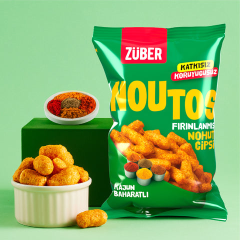 Noutos Kajun Baharatlı Nohut Cipsi 55gr X 6 Adet - Züber