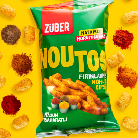 Noutos Kajun Baharatlı Nohut Cipsi 55gr X 6 Adet - Züber