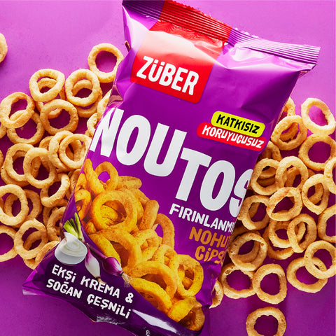 Noutos Nohut Cipsi Ekşi Krema ve Soğan Çeşnili 55gr X 6 Adet - Züber