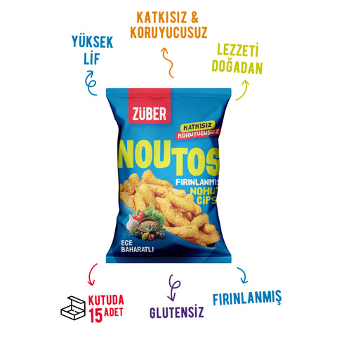Noutos Ege Baharatlı Nohut Cipsi 55gr X 6 Adet - Züber