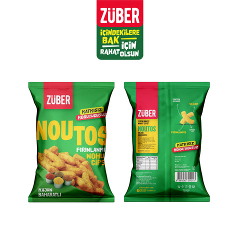 Noutos Kajun Baharatlı Nohut Cipsi 55gr X 6 Adet - Züber