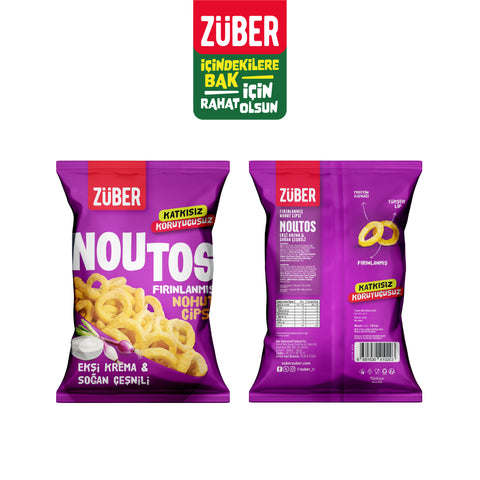 Noutos Nohut Cipsi Ekşi Krema ve Soğan Çeşnili 55gr X 6 Adet - Züber