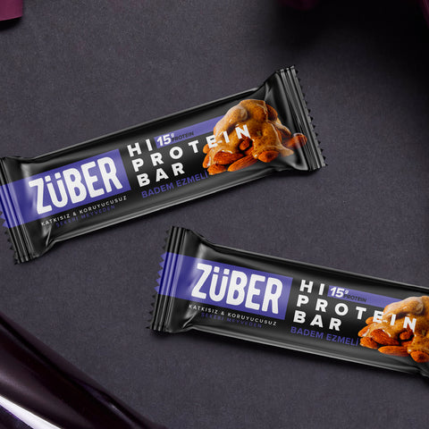 Badem Ezmeli Hi Protein Bar 45gr X 12 Adet - Züber