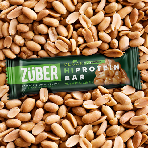 Fıstık Ezmeli Hi Protein Vegan Bar 45gr X 12 Adet - Züber