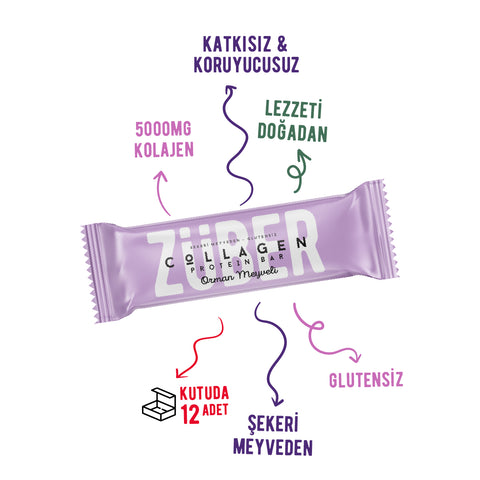 Orman Meyveli Kolajen Bar 35gr X 12 Adet - Züber