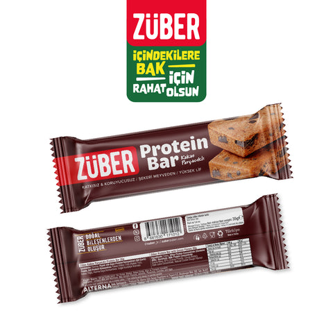 Kakao Parçacıklı Protein Bar 35gr X 12 Adet - Züber
