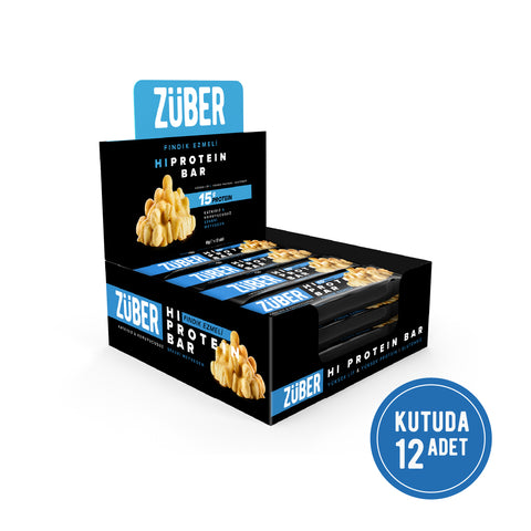 Fındık Ezmeli Hi Protein Bar 45gr X 12 Adet - Züber