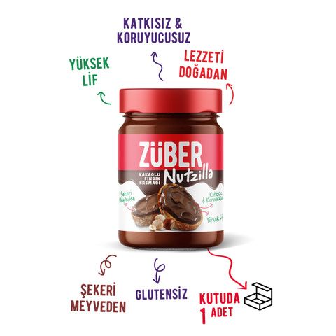 Nutzilla Fındık Kreması Kakaolu 315 g x 1 Adet - Züber