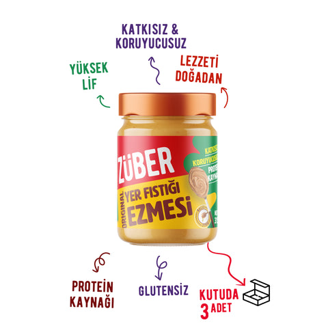 Original Fıstık Ezmesi 315gr X 3 Adet - Züber