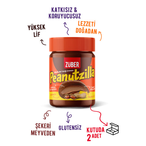 Peanutzilla Kakaolu Fıstık Kreması 315 gr x 2 Adet - Züber