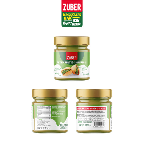 Antep Fıstığı Kreması 200 gr x 3 Adet - Züber
