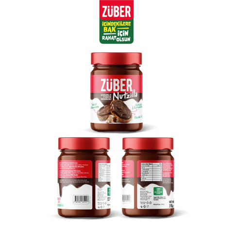 Nutzilla Kakaolu Fındık Kreması 315gr X 3 Adet - Züber