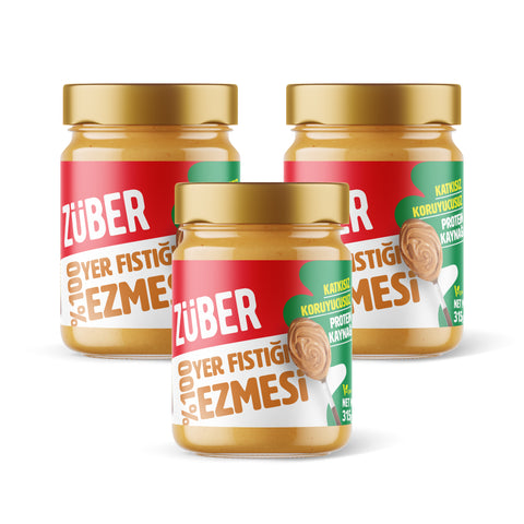 %100 Fıstık Ezmesi 315gr X 3 Adet - Züber