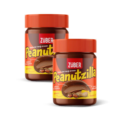 Peanutzilla Kakaolu Fıstık Kreması 315 gr x 2 Adet - Züber