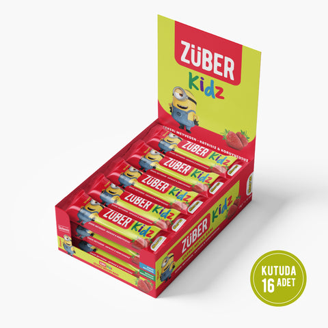 Kidz Çilekli Meyve Bar 25gr X 16 Adet - Züber