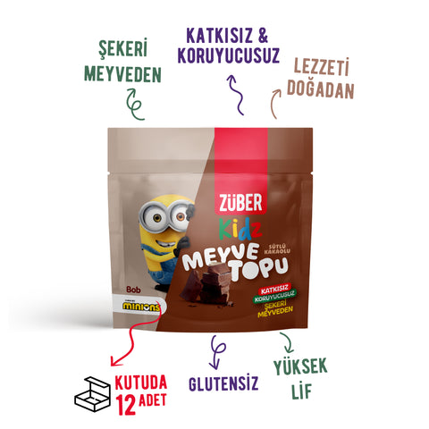 Kidz Sütlü Kakaolu Meyve Topu 42gr X 12 Adet - Züber