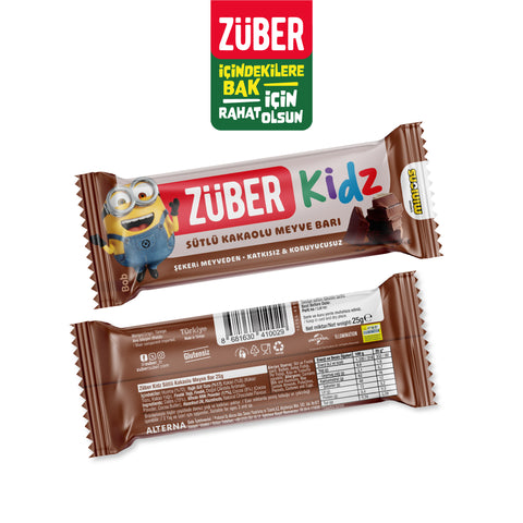 Kidz Sütlü Kakaolu Meyve Bar 25gr X 16 Adet - Züber