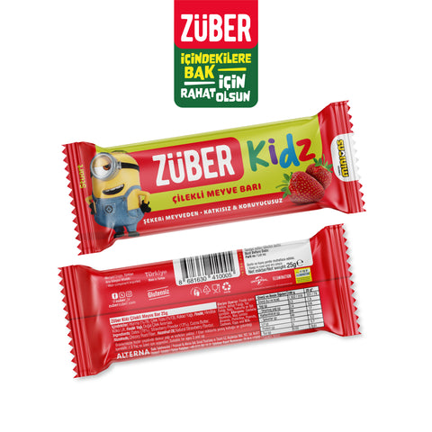Kidz Çilekli Meyve Bar 25gr X 16 Adet - Züber