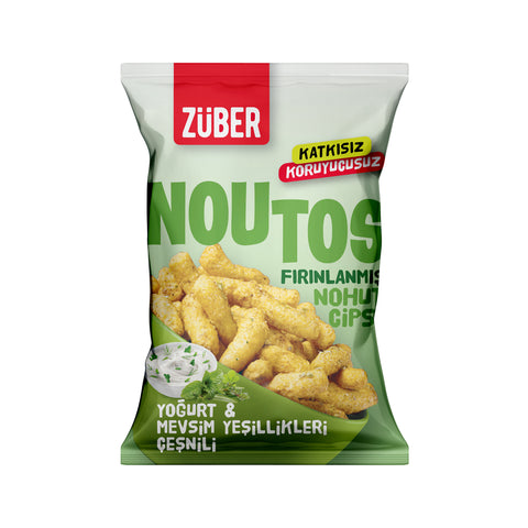 Noutos Nohut Cipsi Yoğurt ve Mevsim Yeşillikleri Çeşnili 55gr X 6 Adet - Züber