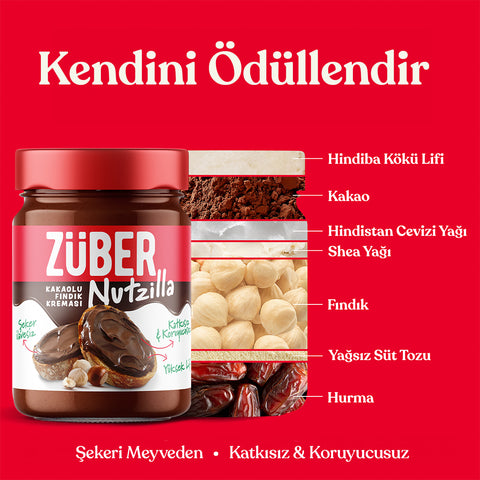 Nutzilla Kakaolu Fındık Kreması 315gr X 3 Adet