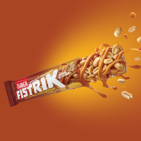Fıstrık Yer Fıstıklı Kuruyemiş Bar 30g x 15 Adet