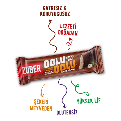 Dolu Dolu Fındık Ezmeli Meyve Bar 30gr X 12 Adet