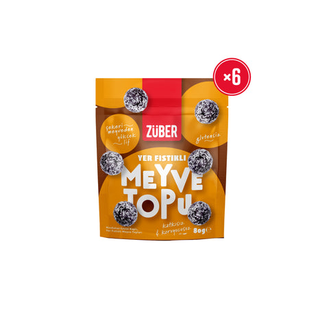 Yer Fıstıklı Meyve Topu 80g x 6 Adet