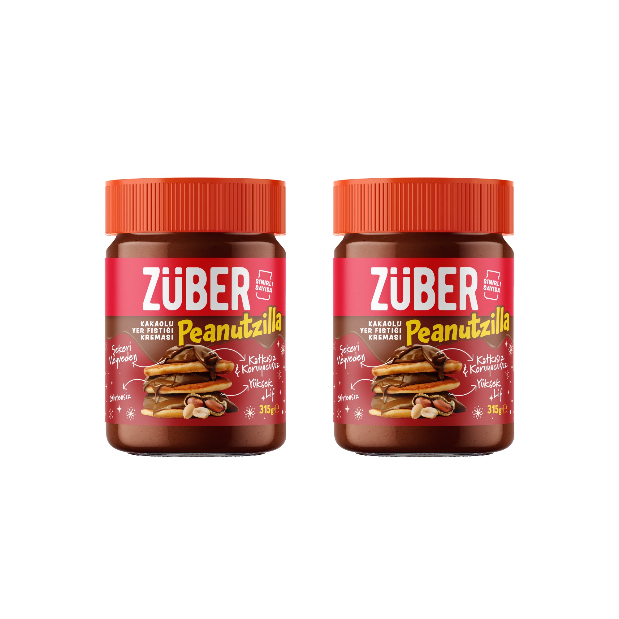 Peanutzilla Peanut Spread with Cocoa 315 gr x 2 Piece