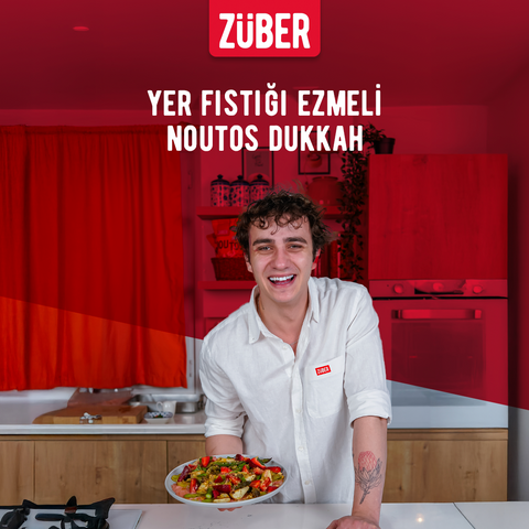 Züber %100 Yer Fıstığı Ezmeli Noutos Dukkah ve Yaz Sebzeleri