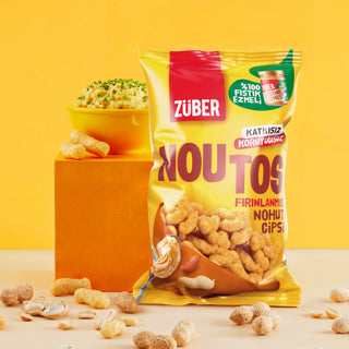 Noutos Nohut Cipsi %100 Yer Fıstığı Ezmeli 55gr X 6 Adet - Züber