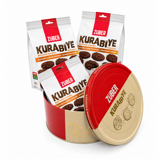 Züber Kurabiye Kutusu (Yulaflı ve Kakaolu Kurabiye 80g x 3 Adet) - Züber