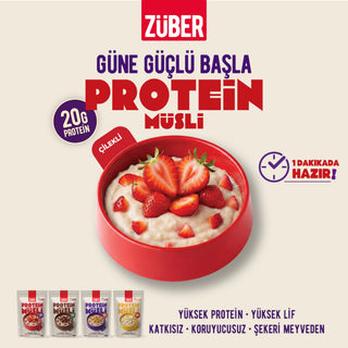 Çilekli Yulaflı Protein Müsli (20g Protein) 70g x 5 Adet