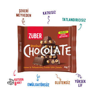 Fındıklı Sütlü Çikolata 42g x 6 Adet - Züber