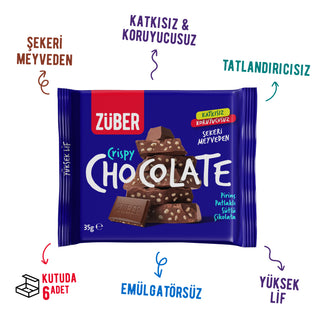 Pirinç Patlaklı Sütlü Çikolata 35g x 6 Adet