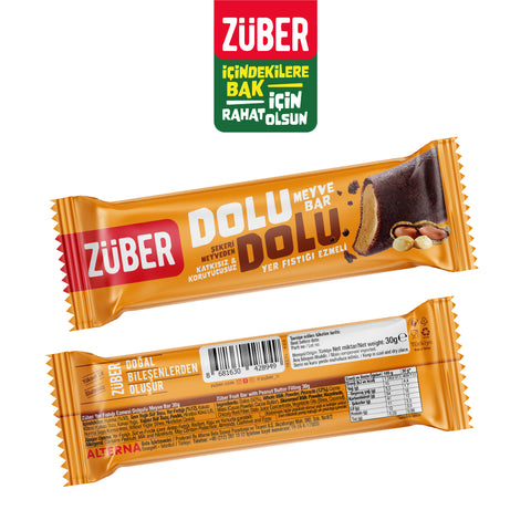 Dolu Dolu Yer Fıstığı Ezmeli Meyve Bar 30gr X 12 Adet