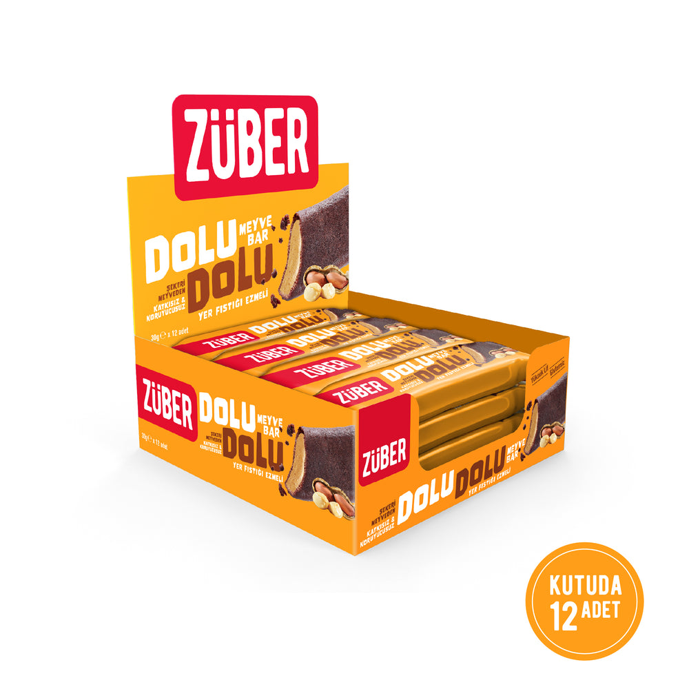 Dolu Dolu Yer Fıstığı Ezmeli Meyve Bar 30g x 12 Adet