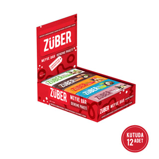 Meyve Bar Deneme Paketi 40g X 12 Adet - Züber