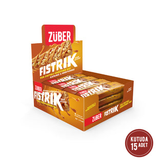 Fıstrık Yer Fıstıklı Kuruyemiş Bar 30g x 15 Adet - Züber